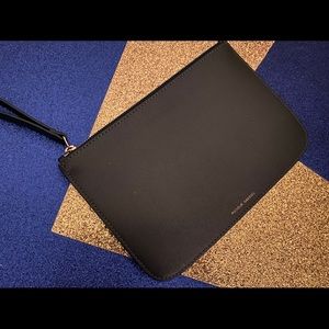 MANSUR GAVRIEL LEATHER ATTACHÈ ARMY CARGO GREEN Wristlet LUX